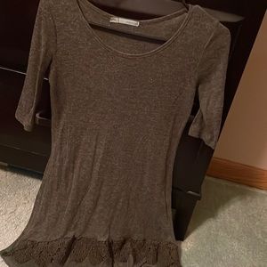 Hunter green three quarter length shirt. I wore for work often